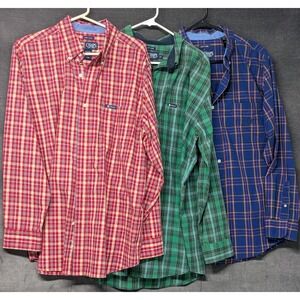 NICE - LOT of 3 Chaps Stretch Easy Care Men's  Long Sleeve Dress Shirt Large L